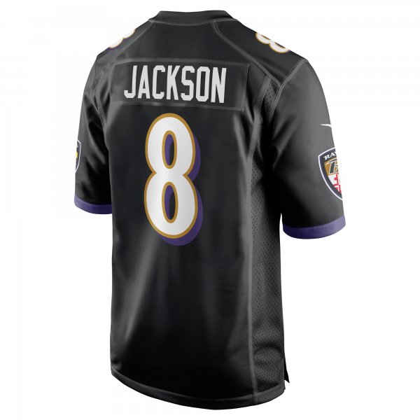 Men's Baltimore Ravens Lamar Jackson Nike  Black Alternate Game Jersey