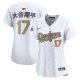 Women's #17 Shohei Ohtani Los Angeles Dodgers Nike 2025 Gold Collection Kanji Limited White Jersey
