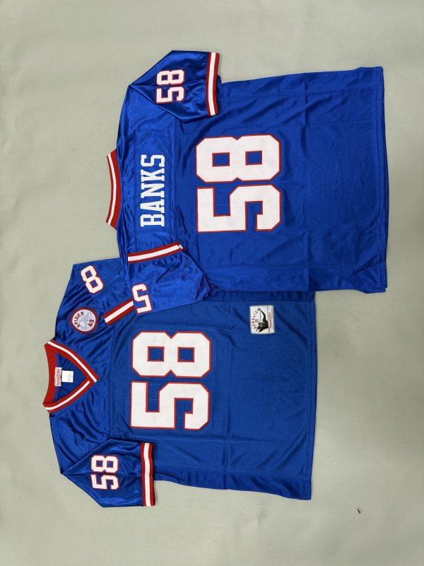 Men's New York Giants #58 Carl Banks Blue Jersey