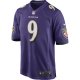 Men's Baltimore Ravens Justin Tucker Nike Purple Game Jersey