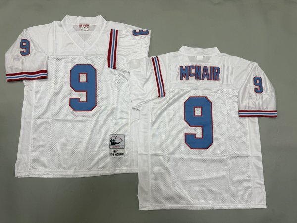 Men's #9 Steve McNair Tennessee Titans White Jersey
