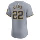 Men's Milwaukee Brewers Christian Yelich Nike Gray Road Elite Player Jersey