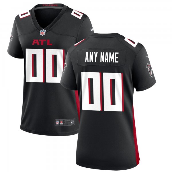 Women's Nike Atlanta Falcons Black Custom Game Jersey