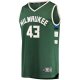 Men's Milwaukee Bucks Thanasis Antetokounmpo Fanatics Hunter Green Fast Break Replica Player Jersey - Icon Edition