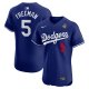 Men's #5 Los Angeles Dodgers Freddie Freeman Nike Royal 2024 World Series Alternate Elite Player Jersey