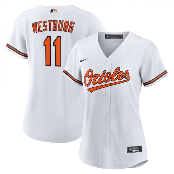 Women's Baltimore Orioles #11 Jordan Westburg Nike White Home Replica Jersey
