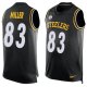 Nike Pittsburgh Steelers #83 Heath Miller Black Team Color Men's Stitched NFL Limited Tank Top Jersey
