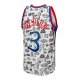 Men's Philadelphia 76ers Allen Iverson Mitchell & Ness White 1996/97 Swingman Jersey