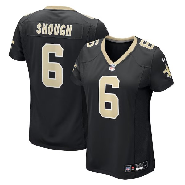 Women's New Orleans Saints #6 Tyler Shough Nike Black Game Jersey