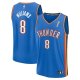 Men's #8 Jalen Williams Oklahoma City Thunder 2025 NBA Finals Champions Fast Break Replica Player Blue Icon Edition Jersey
