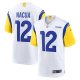 Men's Nike #12 Puka Nacua White Los Angeles Rams Game Player Jersey