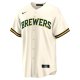 Men's Milwaukee Brewers Nike Cream Home Replica Team Jersey