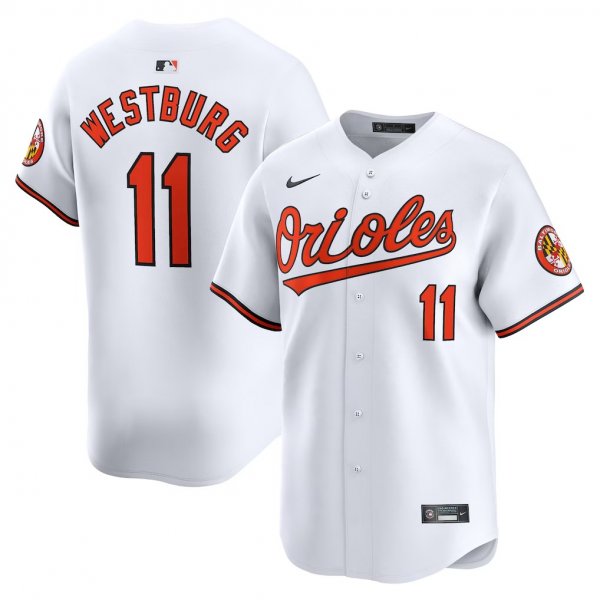 Men's Baltimore Orioles #11 Jordan Westburg Nike White Home Limited Player Jersey