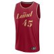 Men's Cleveland Cavaliers Donovan Mitchell Fanatics Wine Fast Break Jersey - City Edition