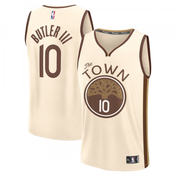 Youth Golden State Warriors #10 Jimmy Butler III Fanatics Tan 2025/26 City Edition Fast Break Jersey
