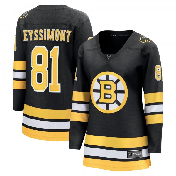 Women's Boston Bruins #81 Michael Eyssimont Black Home Breakaway Player Jersey