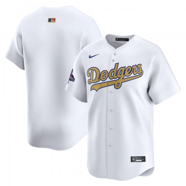 Men's Los Angeles Dodgers Nike 2025 Gold Collection Limited White Jersey