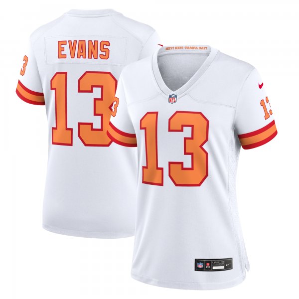 Women's '76 Tampa Bay Buccaneers #13 Mike Evans Nike White Game Jersey