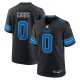 Men's #0 Jahmyr Gibbs Detroit Lions Nike 2nd Alternate Game Player Black Jersey