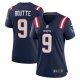 Women's New England Patriots #9 Kayshon Boutte Nike Navy Game Jersey