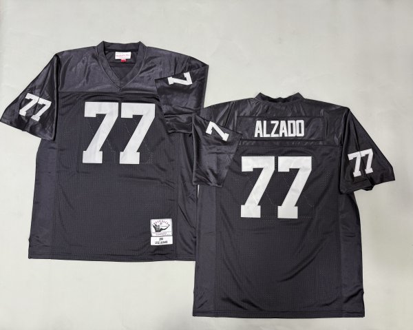 Men's Las Vegas Raiders #77 Lyle Alzado Black Mitchell & Ness Jersey