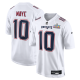 Men's New England Patriots Drake Maye Nike White Super Bowl LX Patch Tundra Fashion Game Jersey