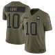 Men's #10 Jordan Love Green Bay Packers Nike 2025 Salute to Service Limited Olive Jersey
