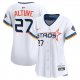 Women's #27 Jose Altuve Houston Astros Nike 2025 City Connect Limited Player White  Jersey