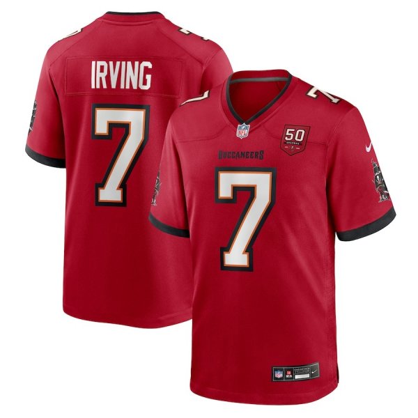 Men's Tampa Bay Buccaneers #7 Bucky Irving Nike Red 50th Anniversary Game Jersey