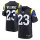 Men's #23 Kyren Williams Los Angeles Rams Nike 2025 Rivalries Collection Game Midnight Blue Jersey