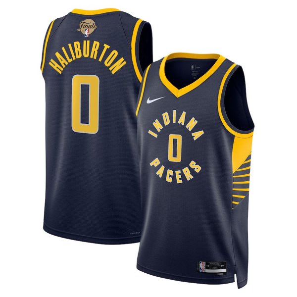 Men's Unisex Indiana Pacers #0 Tyrese Haliburton Nike Navy 2025 NBA Finals Swingman Icon Edition Jersey