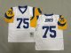 Men's Los Angeles Rams #75 Ernest Jones White Mitchell & Ness Jersey