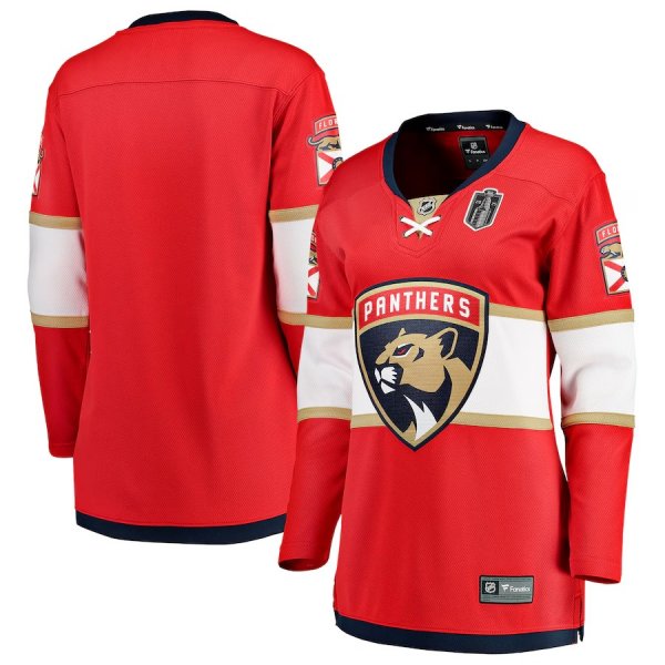 Women's Florida Panthers Fanatics 2025 Stanley Cup Final Home Breakaway Red Jersey
