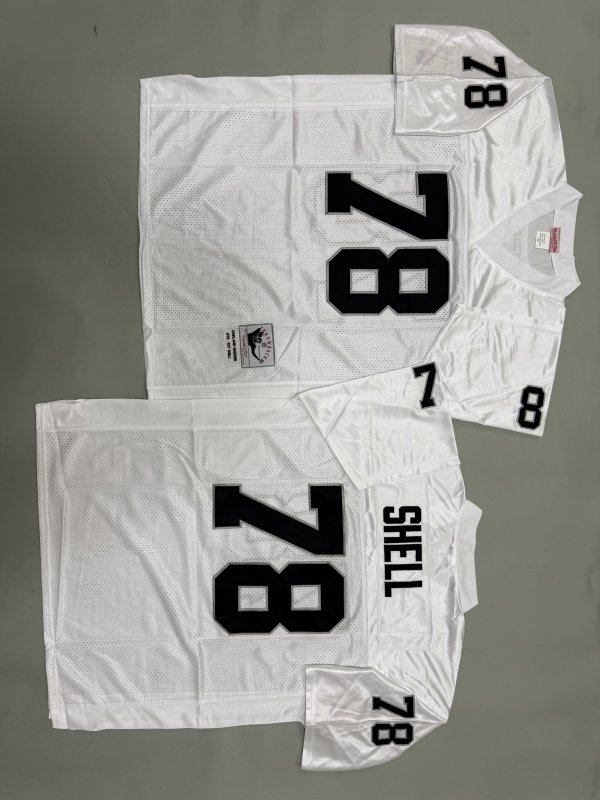 Men's Las Vegas Raiders #78 Art Shell White Mitchell & Ness Jersey