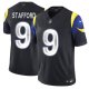 Men's Los Angeles Rams #9 Matthew Stafford Black Rivalries Collection F.U.S.E. Vapor Limited Stitched Jersey