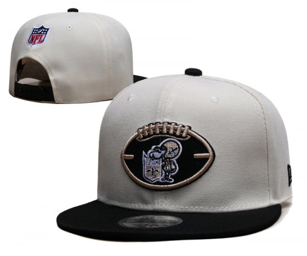 New Orleans Saints Off White and Black Cap