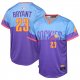 Youth #23 Kris Bryant Colorado Rockies Nike 2025 City Connect Limited Player Purple/Light Blue Jersey