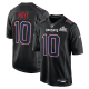 Men's New England Patriots Drake Maye Nike Black Super Bowl LX Patch Carbon Fashion Game Jersey