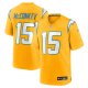 Men's Los Angeles Chargers #15 Ladd McConkey Nike Gold Alternate Charger Power Game Player Jersey