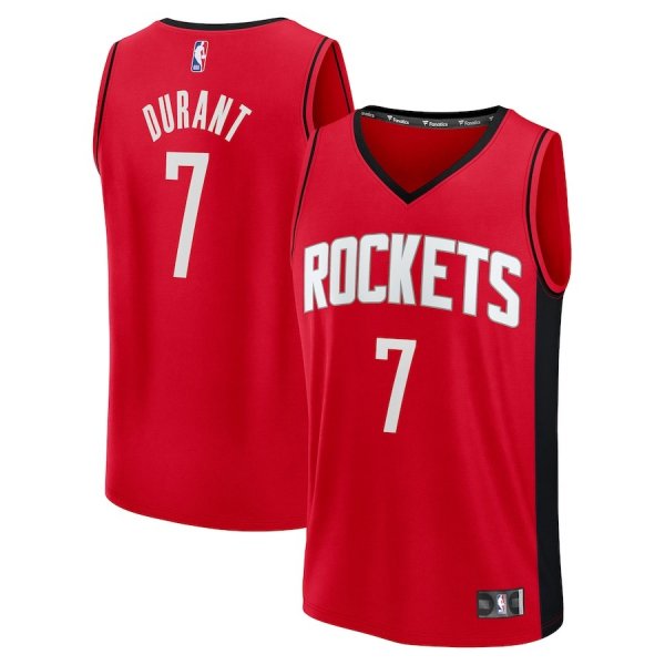 Men's Houston Rockets #7 Kevin Durant Fanatics Red Fast Break Player Icon Edition Jersey
