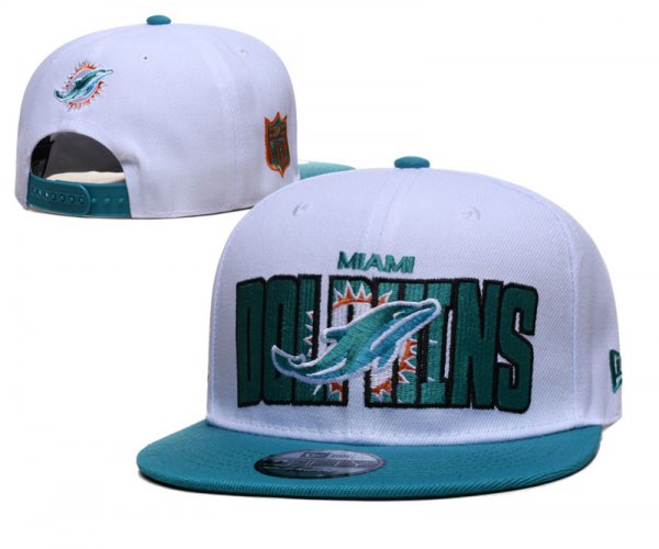 Miami Dolphins White and Blue Cap