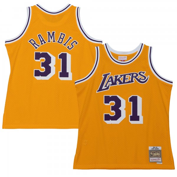 Men's Los Angeles Lakers Kurt Rambis Mitchell & Ness Gold 1984/85 Swingman Jersey
