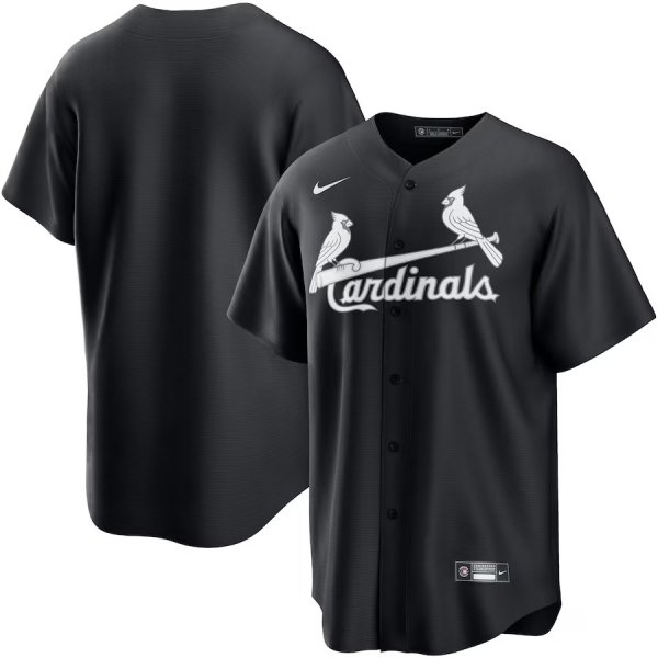 Men's St. Louis Cardinals Nike Black Lights Out Replica Jersey