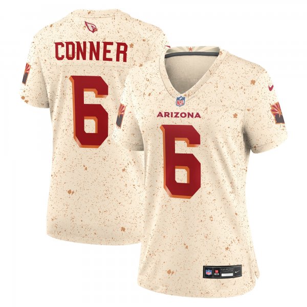 Women's #6 James Conner Arizona Cardinals Nike 2025 Rivalries Collection Game Natural Jersey