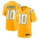 Men's Los Angeles Chargers #10 Justin Herbert Nike Gold Alternate Charger Power Game Player Jersey