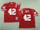 Men's #42 Ronnie Lott San Francisco 49ers Red Jersey