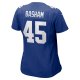 Women's New York Giants Boogie Basham Nike  Royal  Game Jersey