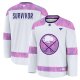 Men's Buffalo Sabres Fanatics White Hockey Fights Cancer Practice Jersey