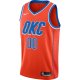 Men's Oklahoma City Thunder Jordan Brand Orange Swingman Custom Jersey - Statement Edition