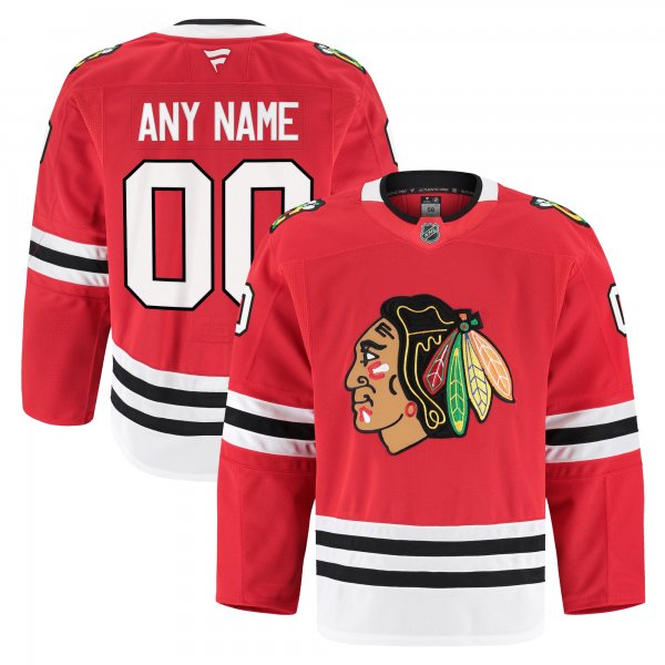 Men's Chicago Blackhawks Red Home Authentic Pro Custom Jersey